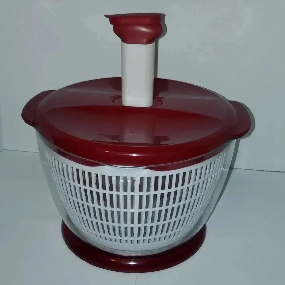 KitchenAid Salad Spinner Fruit Cleaner Mixer RED Complete w 3 Dividers & Cap